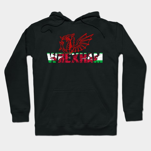 WREXHAM WELSH FLAG DRAIG GOCH RED DRAGON Hoodie by MarniD9